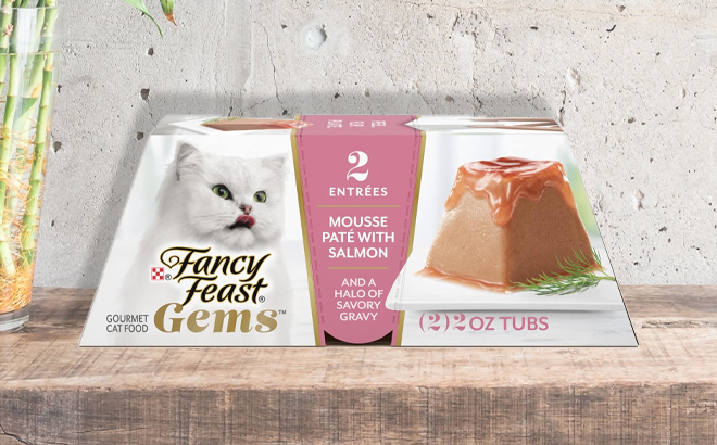 Purina Fancy Feast Gems Mousse Pate with Salmon and Halo of Savory Gravy Cat Food