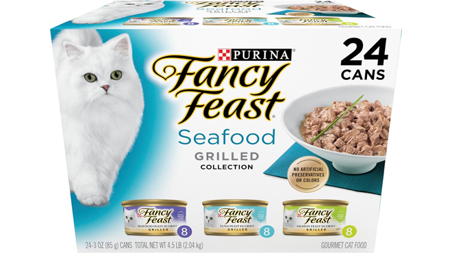 Purina Fancy Feast Grilled Wet Cat Food Seafood Collection in Wet Cat Food Variety Pack