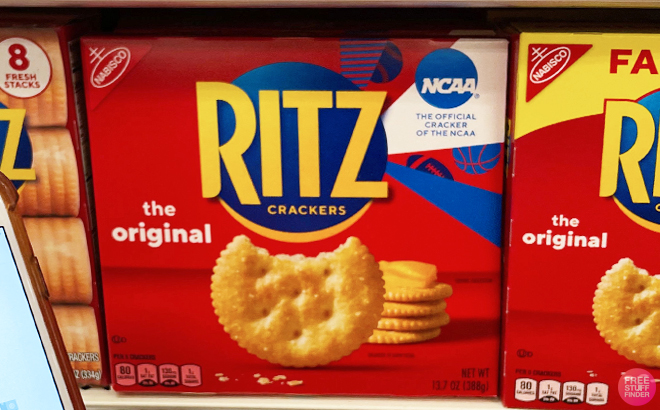 Ritz Crackers Original Crackers on the shelf