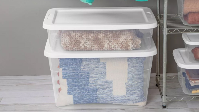 Room Essentials 56 qt Clear Storage Box