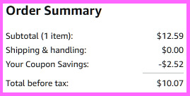 Screen Shot of the Order Summary for Fisher Price Laugh Learn Plush Dog 1