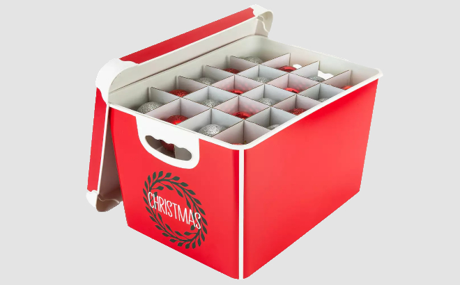 Simplify Christmas 60 Ornament Storage Tote Bin