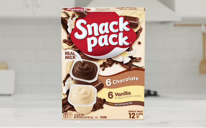 Snack Pack Chocolate and Vanilla Pudding Cups 12 Count