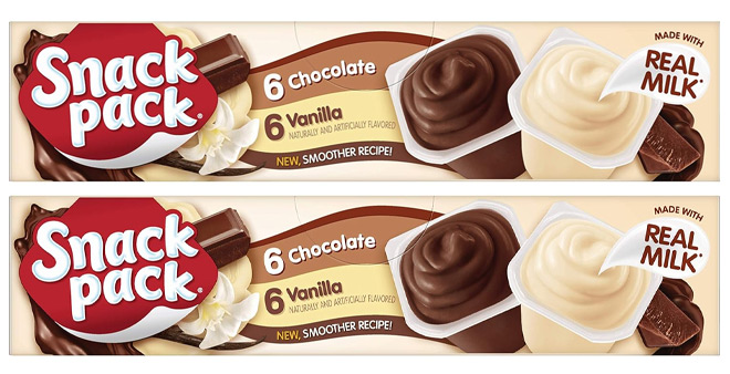 Snack Pack Chocolate and Vanilla Pudding Cups Family Pack