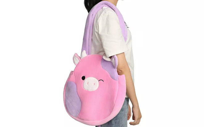 Squishmallows Patty The Cow Plush Tote Bag