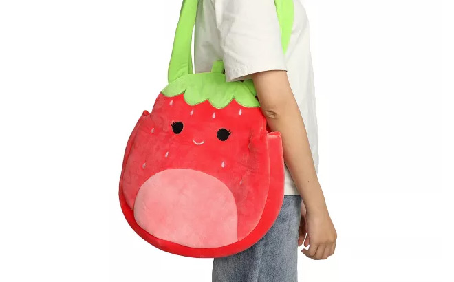 Squishmallows Scarlet The Strawberry Plush Tote Bag