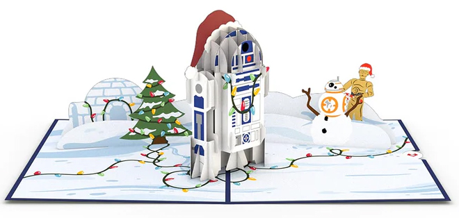Star Wars Festive R2 D2 Pop Up Card