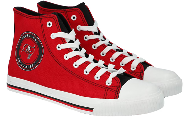 Tampa Bay Buccaneers FOCO High Top Canvas Sneakers