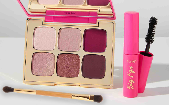 Tarte 3 Piece Big Ego Shadow Palette and Mascara Set