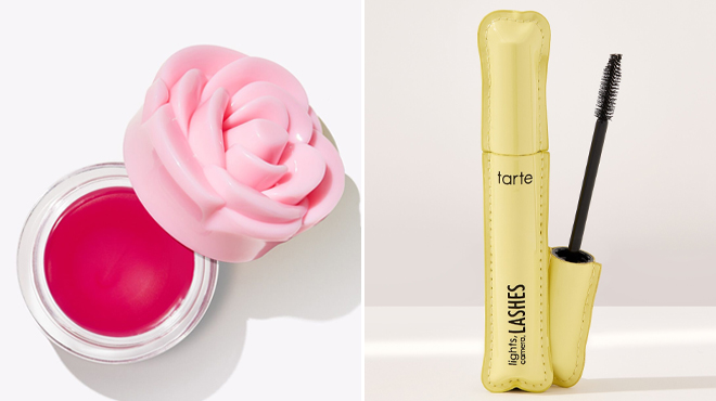 Tarte Sugar Rush Best Bud Lip Butter Balm and Tarte Sugar Lights Camera Lashes 4 in 1 Mascara