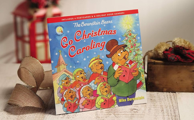 The Berenstain Bears Go Christmas Caroling Book on the Table