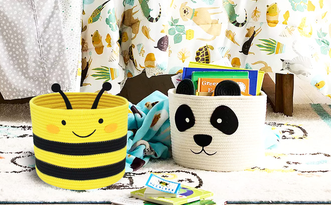 The Big One Kids Rope Baskets Bee an Panda