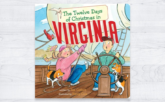 The Twelve Days of Christmas in Virginia Book on the Table