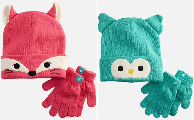 Three Squishmallows Hat Glove Sets 1