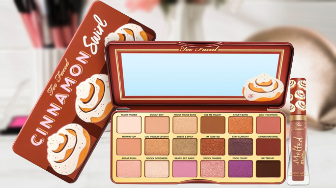 Too Faced Cinnamon Swirl Palette and Melted Matte Lip Gloss