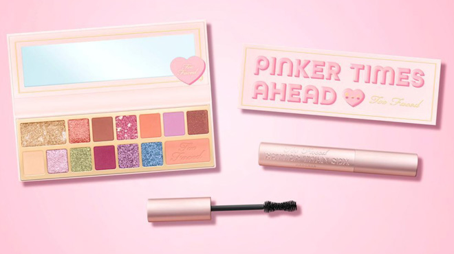 Too Faced Pinker Times Ahead Eye Shadow Palette & Better Than Sex Mascara