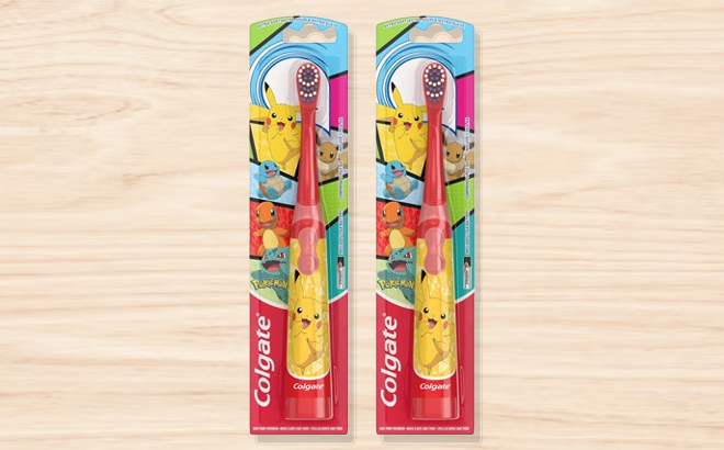 Two Colgate Pokemon Kids Battery Powered Toothbrush