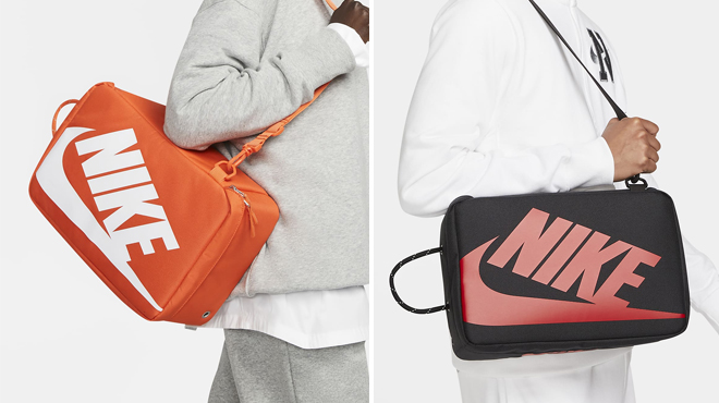 Two Colors of Nike Shoe Box Bag