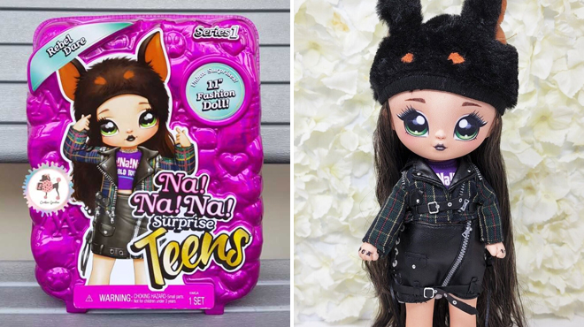 Two Images of Na Na Na Surprise Teens Fashion Doll Rebel Dare