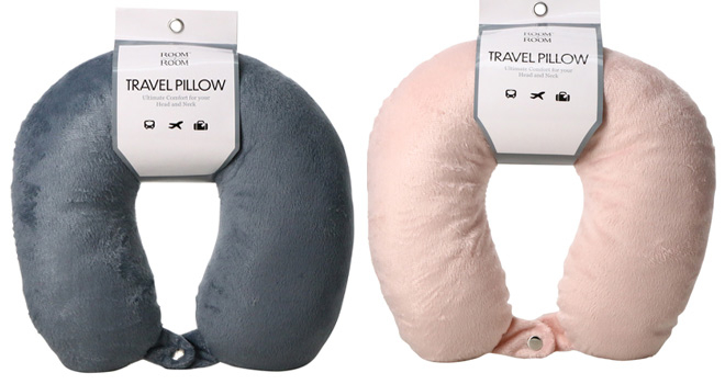 Two Room 2 Room Travel Pillows in Pink and Gray