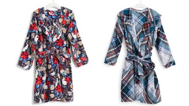 Two Styles of Vera Bradley Fleece Robe