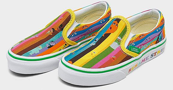 VANS Little Kids Sesame Street Classic Slip On Casual Shoes