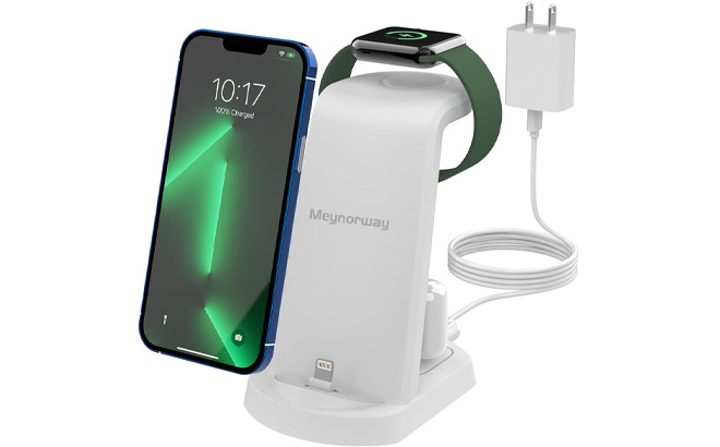 Wireless Charging Station 3 in 1 for Multiple Devices Apple Watch Series