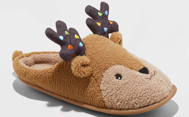 Wondershop Adult Holiday Light up Reindeer Slippers