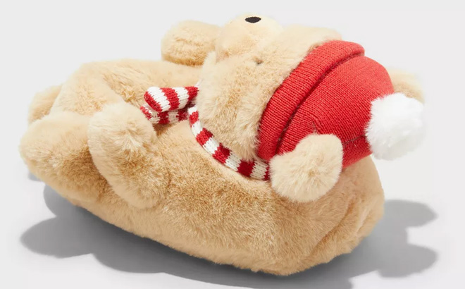 Wondershop Kids Holiday Teddy Bear Slippers