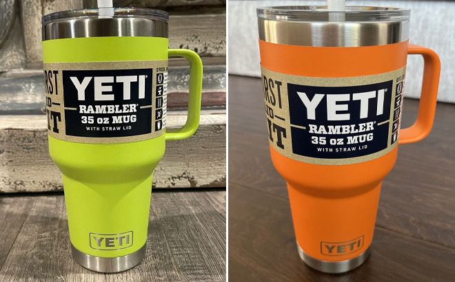 YETI 35 oz. Rambler Mug with Straw Lid, Rescue Red - Yahoo Shopping