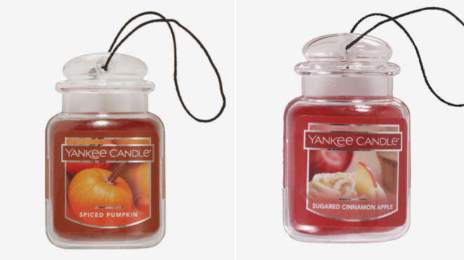 Yankee Car Jar Candle Spiced Pumpkin and Sugared Cinnamon Apple