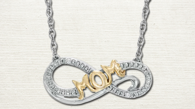 Zales Diamond Accent MOM Infinity Necklace