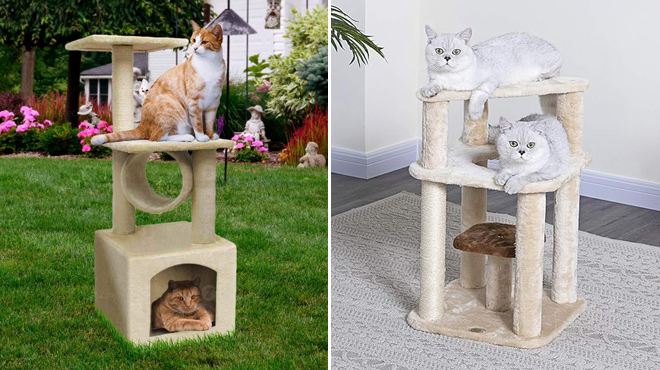 Zone Tech Pet Cat Tower Tree and Go Pet Club Kitten Condo Tower