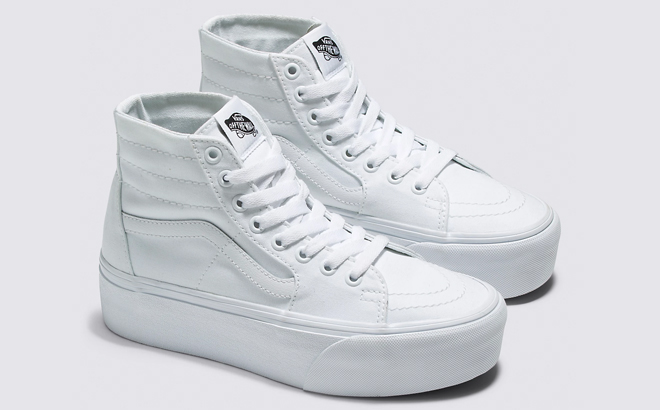 a Pair of Vans Sk8 Hi Tapered Stackform Platform Sneakers