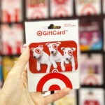 a Person Holding Target Gift Card at Target