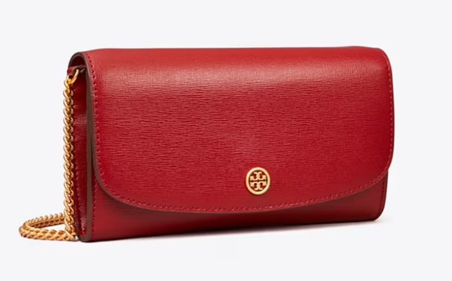 an Image of Tory Burch Robinson Chain Wallet