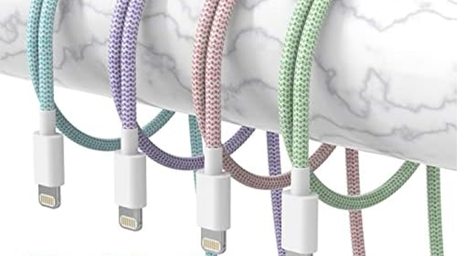 iPhone Chargers 6 Pack in Pastel Colors