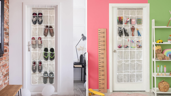 24 Pockets Hanging Shoe Organizer