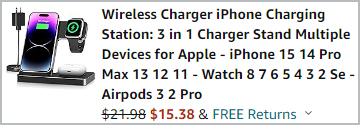 3 in 1 Charger Stand Multiple Devices for Apple Checkout Order Screenshot