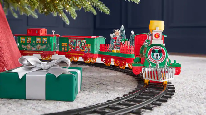 36 Piece Battery Operated Mickey Mouse Holiday Express Train