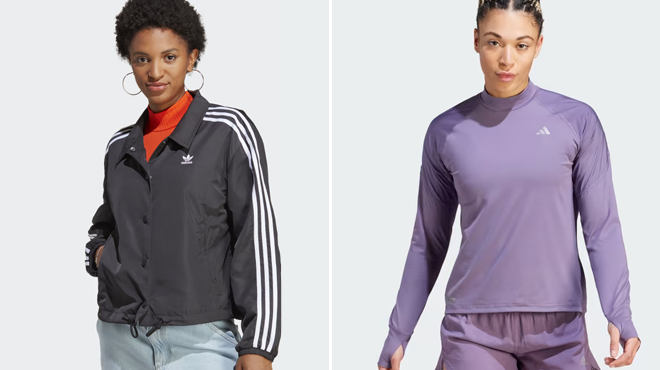 Adidas Women adicolor classics 3 stripes coach jacket and ultimate sweatshirt