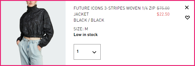 Adidas Womens Jacket Order Summary