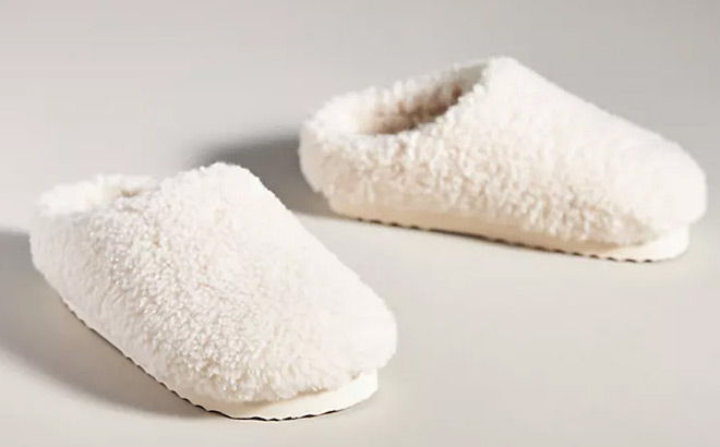 Anthropologie Sherpa Slippers