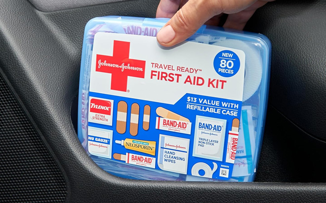 Band Aid Travel Ready Portable Emergency First Aid Kit