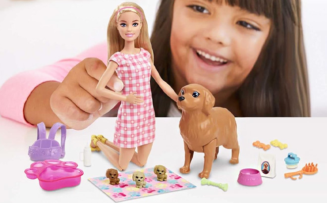 Barbie Newborn Pups Playset