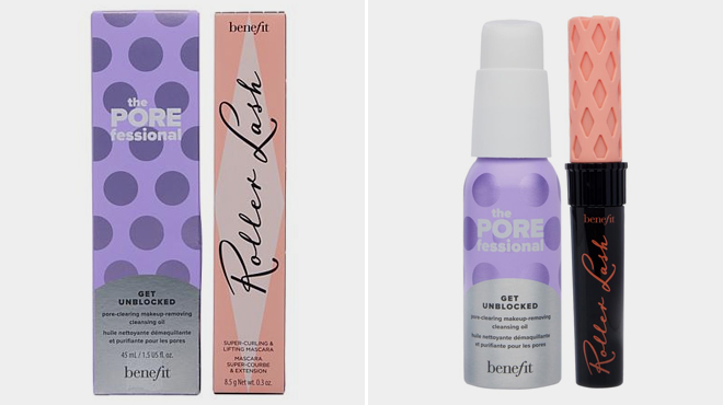 Benefit Cosmetics Roller Lash Mascara and Cleanser Sets