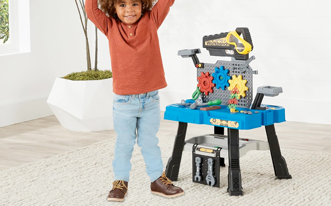 Best Choice Products Pretend Play Kids Workbench Childs Construction Toy Se