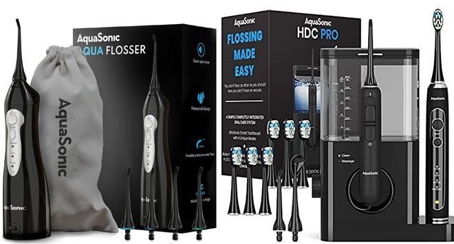 Black Series Toothbrush Black Aquaflosser Bundle