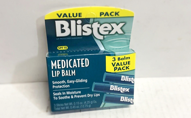 Blistex 3 Piece Medicated Lip Balm Value Pack