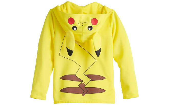 Boys Jumping Beans Pokemon Pikachu Zip Hoodie Showing The Back Side of the Hoodie